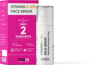 Cos-IQ Vitamin C-23% Face Serum Only 2 Ingredients 3-O-Ethyl Ascorbic Acid & Propendiol