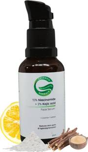 Greenviv 10%Niacinamide + 2%Kojic Acid De-Pigmentation Face Serum | with Licorice & Lemon | Reduces Dark Spots & Pigmentation