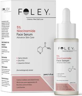 FOLEY Niacinamide 5% Serum for Brightens skin tone, Acne Marks Alpha Arbutin, Zink PCA