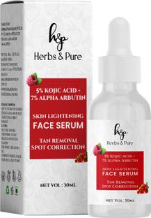 Herbs and Pure Face Serum with Kojic Acid & Alpha Arbutin to Reduce Tan & Dark Patches