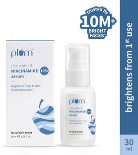 Plum 10% Niacinamide Brightening Face Serum with Rice Water | Brightens Skin from 1st Use | For All Skin Types
