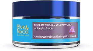Blue Nectar Ayurvedic Anti Aging Face Cream, Saffron Face Moisturizer Cream for Women