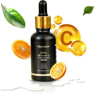 GLAMURE Vitamin C Face Serum 10% with Niacinamide & Hyaluronic Acid for Glowing Skin