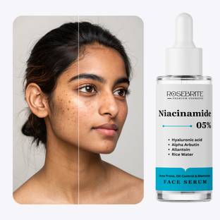 RoseBrite Deep Hydration & Glow Serum with Niacinamide 5%, Alpha Arbutin & Hyaluronic Acid for Flawless Skin Every Day
