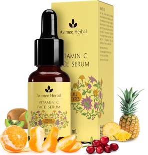 Avimee Herbal 10% Vitamin C Serum With Hyaluronic Acid & De-Tan Extract, 10 mL
