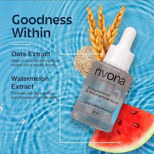 RIVONA NATURALS Hyaluronic & Niacinamide Serum -Daily Hydrating & Skin Nourishment Face Serum