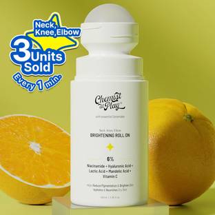 Chemist at Play Vitamin C Neck Knee Elbow Brightening Roll On | Skin Whitening for Men & Women