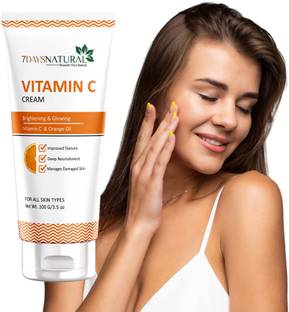 7days natural Vitamin C cream for face Brightening & Daily Nourishment | Extra Glow with Orange Peel & Ferulic acid - Paraben & sulfate free