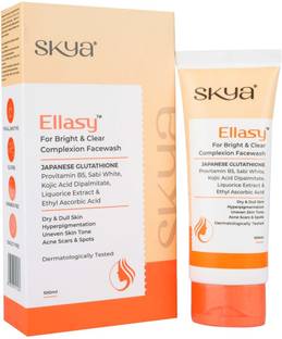 SKYA SKYA ELLASY BRIGHT & CLEAR FACE WASH WITH JAPANESE GLUTATHIONE, PROVITAMIN B5, SABI WHITE, KOJIC ACID DIPALMITATE, LIQUORICE EXTRACT & ETHYL ASCORBIC ACID FOR HYPERPIGMENTATION, SKIN BRIGHTENING, UNEVEN SKIN TONE, ACNE SCARS & SPOTS, DEAD SKIN CELL REMOVAL .RADIANT COMPLEXION & PROTECTING SKIN CELL DAMAGE