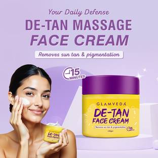 GLAMVEDA Detan Cleansing Face Pack Reduce Sun Tan & Dark Spots For Men & Women