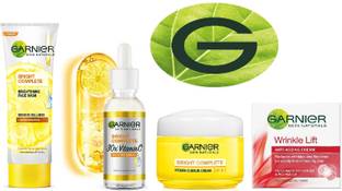 GARNIER Bright Complete Brightening and Anti-Aging Morning Routine Combo pack