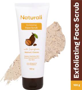 Naturali Exfoliating Face Scrub With Walnut & Cocoa�| Paraben & Mineral Oil Free