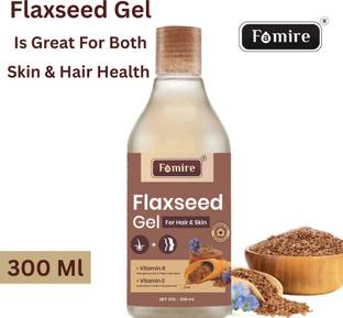 Famire Pure Flaxseed Gel With Vitamin E For Hair & Skin, Strengthens & Nourishes Hair