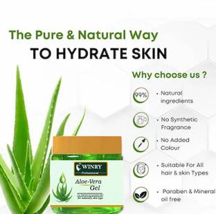 winry Natural aloe vera gel for face, hair & skin moisturiser