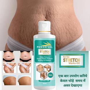 POWERFEEL Stretch Mark Removal Oil-Naturaly Heal Stretched Marks, hands, belly, Thai, Legs