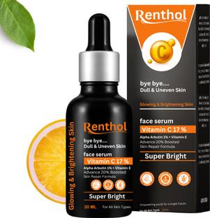 Renthol 17% Vitamin C Face Serum | Skin Brightening | Dark Spots | Skin Glow face serum