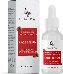 Herbs and Pure Face Serum with 5 % Kojic Acid & 7% Alpha Arbutin for Tan Removal