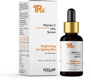 zeelab Vitamin C 15% Face Serum – Brightening & Anti-Aging Formula for Radiant Skin – Helps Reduce Dark Spots, Uneven Tone & Fine Lines – Antioxidant Protection