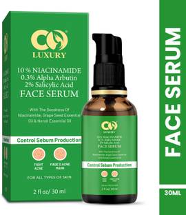 Co Luxury 10% Niacinamide Face Serum | Fades Acne Marks | Control Sebum Production | Minimizes Pores | For Men & Women