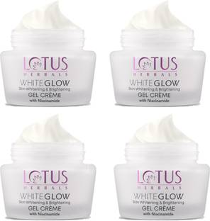 LOTUS Whiteglow Skin Whitening & Brightening Gel Cream SPF 25(Pack of 4) (40g * 4)