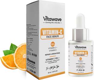 vitawave 15% Vitamin C Serum with Hyaluronic Acid & Tri-Collagen Vita C+E | Water-Based Serum For Anti...