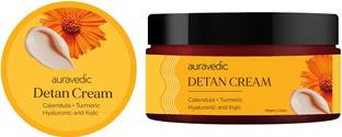 AURAVEDIC Detan Cream for glowing skin Suntan Skin lightening Dark spot Tan Removal.