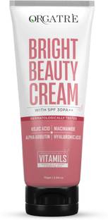 Orgatre Bright Beauty Cream with Kojic Acid, Niacinamide & Hyaluronic Acid- Glowing Skin