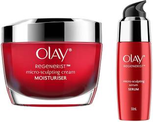 OLAY Regenerist Celebration Pack-Micro Sculpting Moisturizing Cream 50gm+Micro Sculpting Serum 50ml