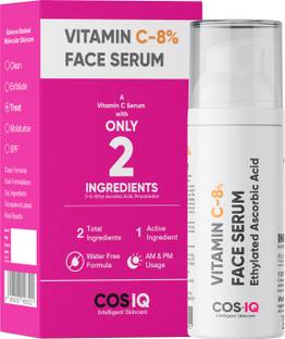 Cos-IQ Vitamin C-8% Face Serum Protects Against, Wrinkles, Fine Lines (30 ml)