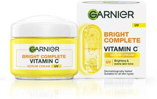 GARNIER Bright Complete Vitamin C Serum UV Cream, Sun Protection & Skin Brightening