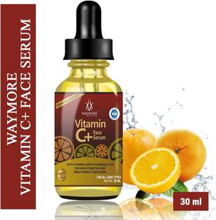 WAYMORE Professional Vitamin C + Face Serum - Skin Clearing, Brightening, Anti-Aging, Skin Repair, Dark Circle, Spotted Skin, Fine Line & Sun Damage Corrector, Genuine 20%, - 30mL