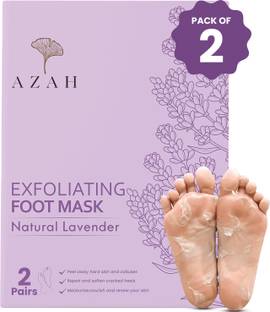 AZAH Exfoliating Foot Mask And Pedicure|Dead Skin, Calluses, Cracked Heels|Lavender