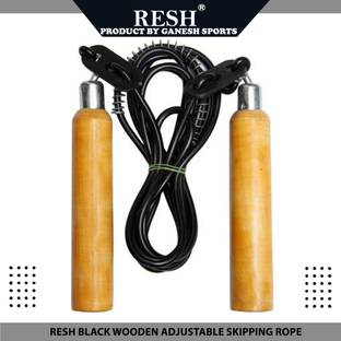Resh (Black) Wooden Freestyle Skipping Rope