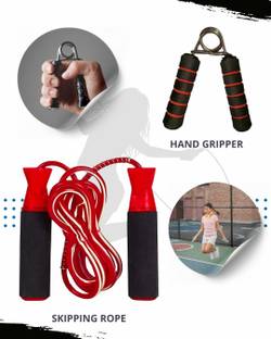 CTC CREATION Hand Gripper & Skipping Rope designed with cushioned foam handles Freestyle Skipping Rope