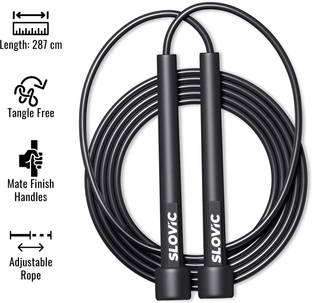 SLOVIC Adjustable Skipping Rope | Tangle Free | Ball Bearing for Fast & Smooth Workout Freestyle Skipping Rope