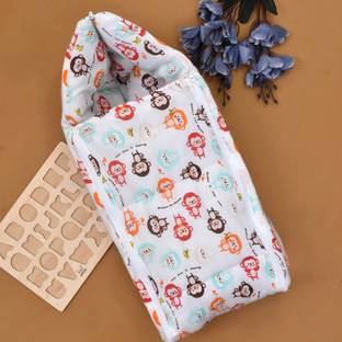 Mom's Home Baby Organic Cotton Muslin Sleeping cum carrying Nest Bag- Monkey- 0-11M Sleeping Bag
