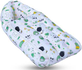 Kid's Charm Cotton Sleeping Bag, Portable Bassinet-Nest for 0-6 Months (Unisex)-Panda Green Sleeping Bag