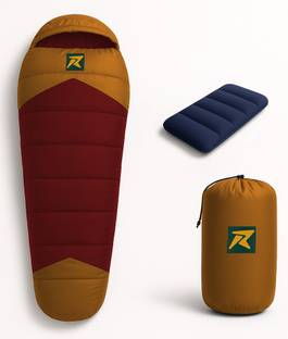 Rocksport Camplite 10°C to 20°C Sleep Bag For Camping and Traveling (Brown/Maroon,1kg) Sleeping Bag