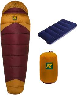 Rocksport Camplite 10°C to 20°C Sleep Bag For Camping and Traveling (Brown/Maroon,1kg) Sleeping Bag