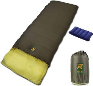 Rocksport Camplite Indoor & Outdoor Temp 8°C to 20°C, 1.1Kg (Army Green & Yellow) Sleeping Bag