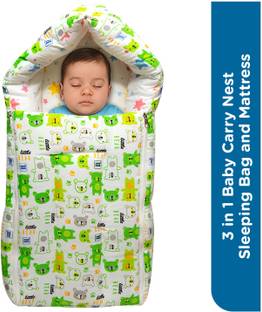 MeeMee 3 in 1 Baby Bed, Carry Nest Mattress, Soft Portable Bassinet for Newborn Infants Sleeping Bag
