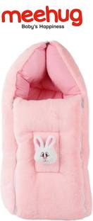 MeeHug Baby Carry Bed for Newborn (0–6 Months) | Baby Sleeping Bag & Carry Nest | Pink Sleeping Bag