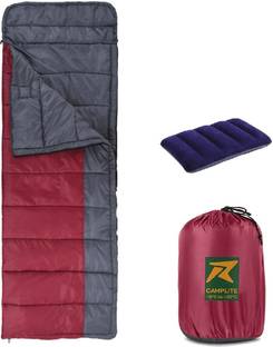 Rocksport Camplite Indoor & Outdoor Temp 8°C to 20°C, 1.1Kg (Grey & Maroon) Sleeping Bag