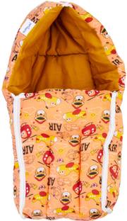 BUMTUM 0-6 Months New Born Baby Cotton Carry Bag, 3 in 1 Baby Bed, Air(Orange) Sleeping Bag