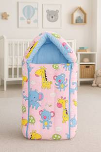 Baby Desire Baby Bed Cum and Sleeping Bag (0 to 3 Months) Sleeping Bag (Pink) Pink Animal Sleeping Bag