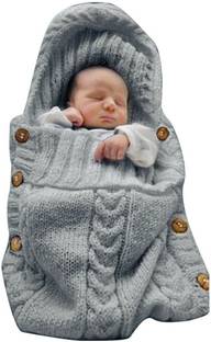 BABYMOON Organic Knitted Swaddle Sleeping Bag Sleep Sack-Wrapping Blanket-Baby Cover Sleeping Bag