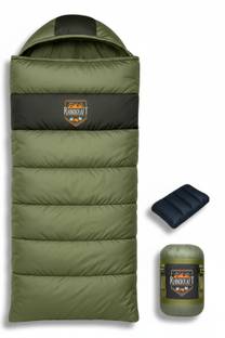 RHINOKraft Ultra Light 0 Degree Envelope Reliance Cotton Fibre Olive Sleeping Bag
