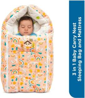 MeeMee 3 in 1 Baby Bed, Carry Nest Mattress, Soft Portable Bassinet for Newborn Infants Sleeping Bag