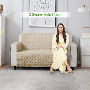HOKiPO Polyester 2 Seater Sofa Plain Cover