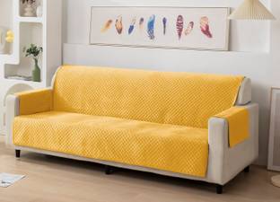 Fashion Throw Velvet Checkered 3 Seater Sofa Cover